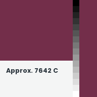 Color chip: Approx. 7642 C
