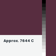 Color chip: Approx. 7644 C