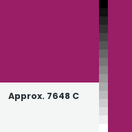 Color chip: Approx. 7648 C