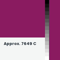 Color chip: Approx. 7649 C