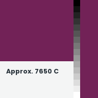 Color chip: Approx. 7650 C