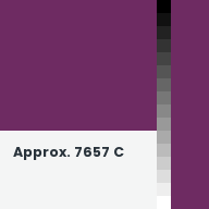 Color chip: Approx. 7657 C