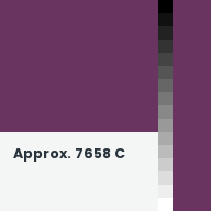 Color chip: Approx. 7658 C