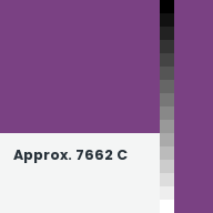 Color chip: Approx. 7662 C