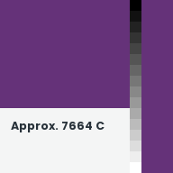 Color chip: Approx. 7664 C