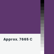 Color chip: Approx. 7665 C