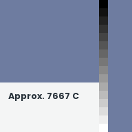 Color chip: Approx. 7667 C