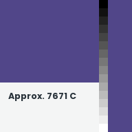 Color chip: Approx. 7671 C