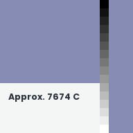 Color chip: Approx. 7674 C