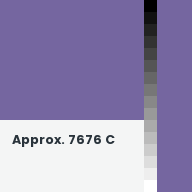Color chip: Approx. 7676 C