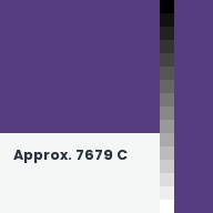 Color chip: Approx. 7679 C