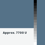 Color chip: Approx. 7700 U