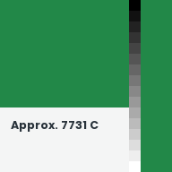 Color chip: Approx. 7731 C