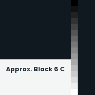Color chip: Approx. Black 6 C