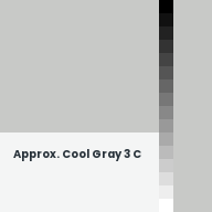 Color chip: Approx. Cool Gray 3 C