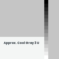 Color chip: Approx. Cool Gray 3 U