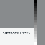 Color chip: Approx. Cool Gray 8 C