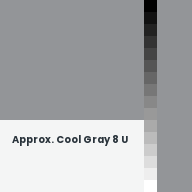 Color chip: Approx. Cool Gray 8 U