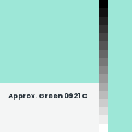 Color chip: Approx. Green 0921 C