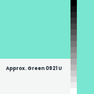 Color chip: Approx. Green 0921 U