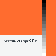 Color chip: Approx. Orange 021 U