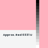 Color chip: Approx. Red 0331 U