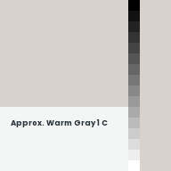 Color chip: Approx. Warm Gray 1 C