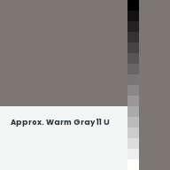 Color chip: Approx. Warm Gray 11 U