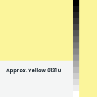 Color chip: Approx. Yellow 0131 U