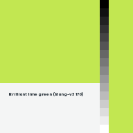 Color chip: Brilliant lime green (Bang-v3 170)