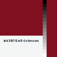 Color chip: BS381 540 Crimson