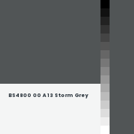 Color chip: BS4800 00 A 13 Storm Grey