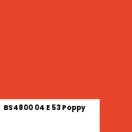 Color chip: BS4800 04 E 53 Poppy