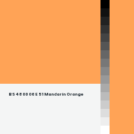 Color chip: BS4800 06 E 51 Mandarin Orange