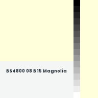 Color chip: BS4800 08 B 15 Magnolia