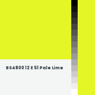 Color chip: BS4800 12 E 51 Pale Lime