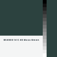 Color chip: BS4800 14 C 40 Moss Green