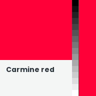 Color chip: Carmine red