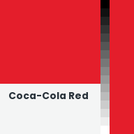 Color chip: Coca-Cola Red