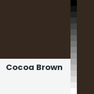 Color chip: Cocoa Brown