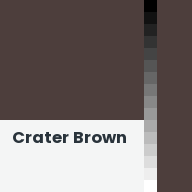 Color chip: Crater Brown