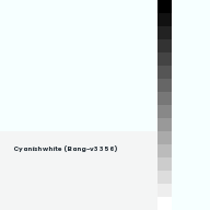 Color chip: Cyanish white (Bang-v3 356)