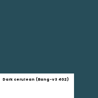 Color chip: Dark cerulean (Bang-v3 402)