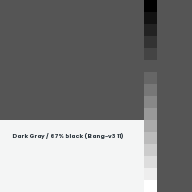 Color chip: Dark Gray / 67% black (Bang-v3 11)
