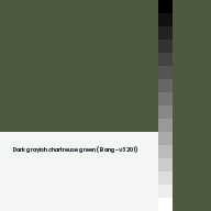 Color chip: Dark grayish chartreuse green (Bang-v3 201)