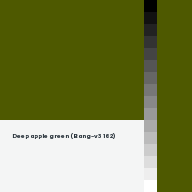 Color chip: Deep apple green (Bang-v3 162)