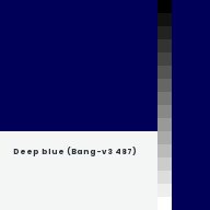Color chip: Deep blue (Bang-v3 487)