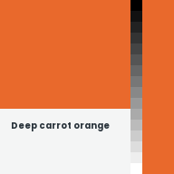 Color chip: Deep carrot orange