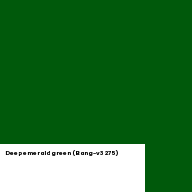 Color chip: Deep emerald green (Bang-v3 275)