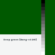 Color chip: Deep green (Bang-v3 261)